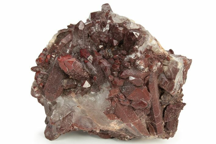 Natural, Red Quartz Crystal Cluster - Morocco #232865